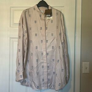 New authentic Burberry silk logo shirt